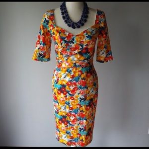 Theia Floral dress